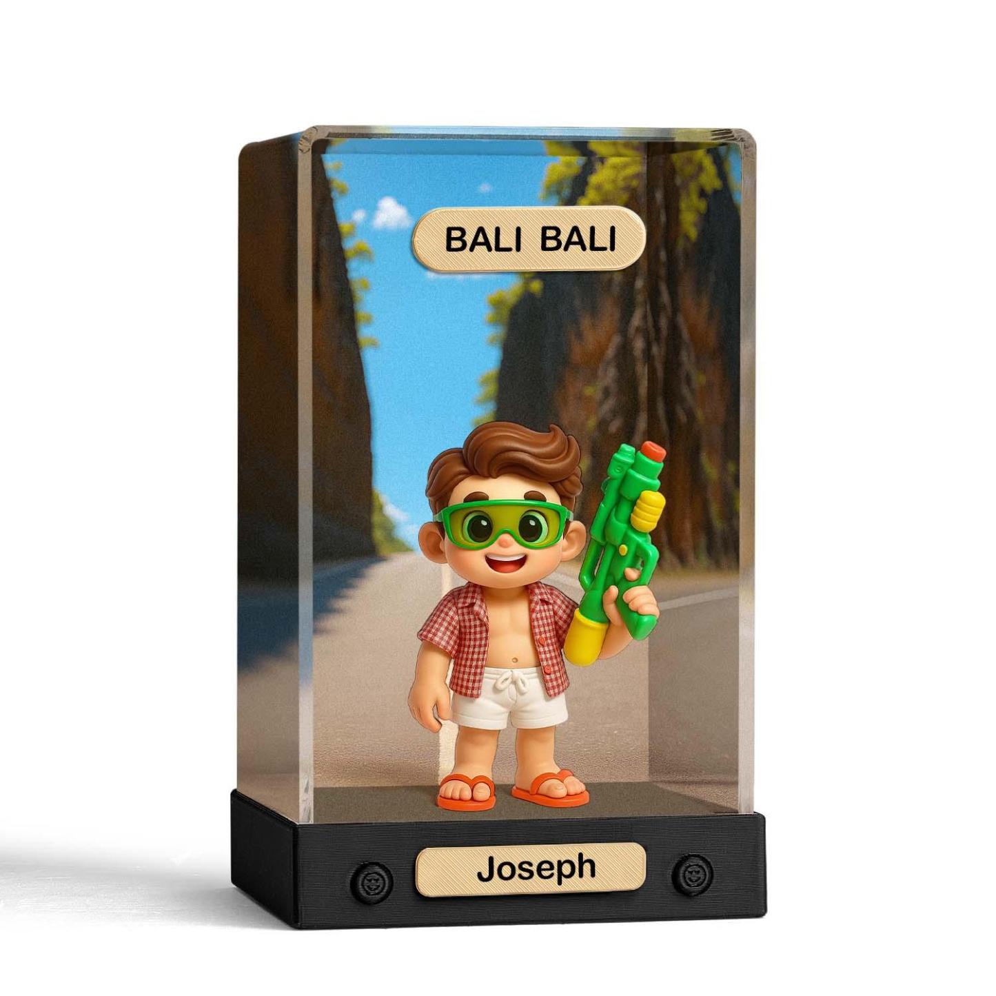 Custom 3D Action Figure Acrylic Box Decoration From Your Photo Personalized Background Toy Figure Custom Action Figure Gifts For Him/Her - 