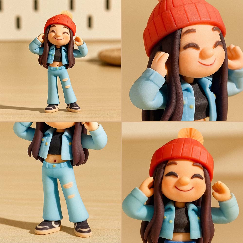 Custom 3D Figure Personalised Portrait Doll  Unique Photo Based Photo Figurine Gift for Him or Her