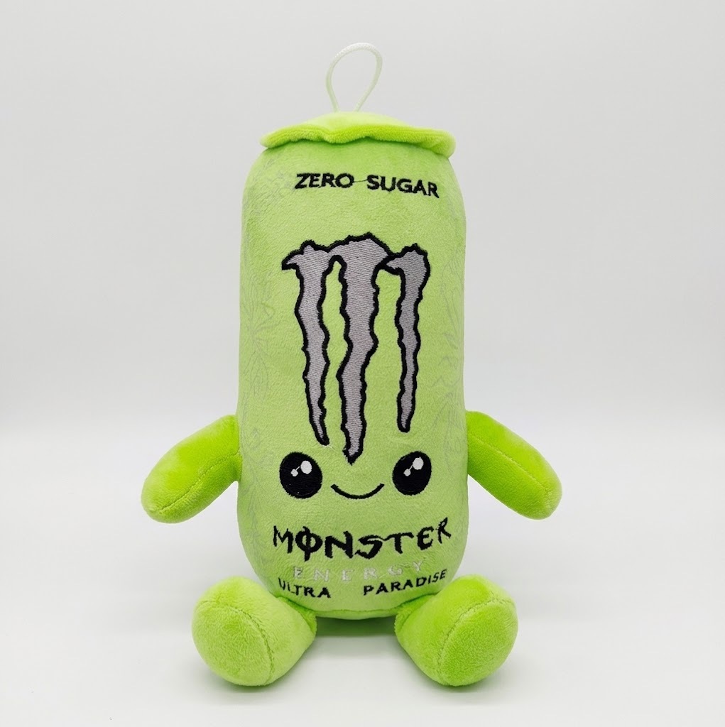 Energy Drink Can Shaped Plush Toy – Soft Soda Can Plushie Pillow, Cool Aesthetic Room Decor & Birthday Gift for Gamer Friends - 
