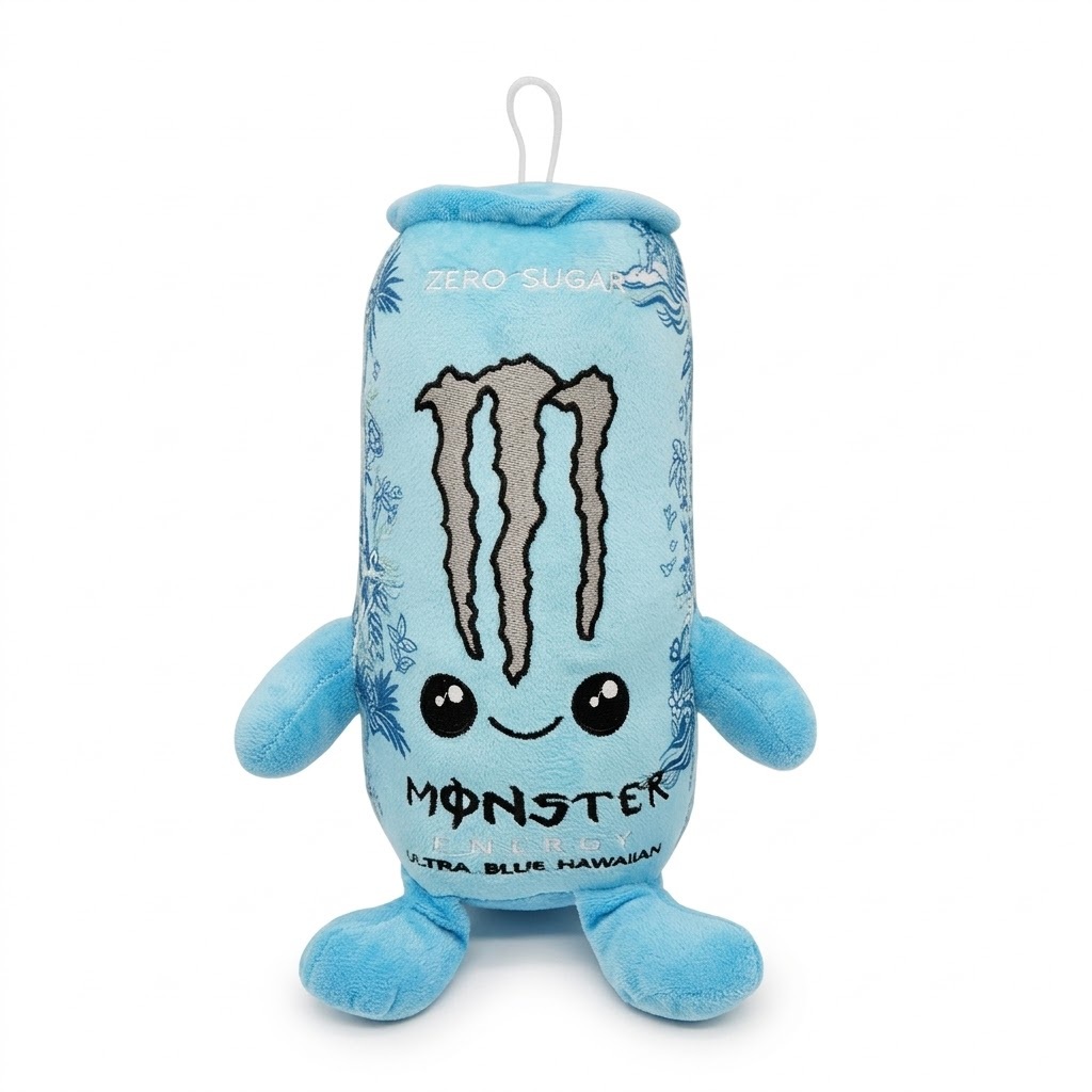 Energy Drink Can Shaped Plush Toy – Soft Soda Can Plushie Pillow, Cool Aesthetic Room Decor & Birthday Gift for Gamer Friends - 