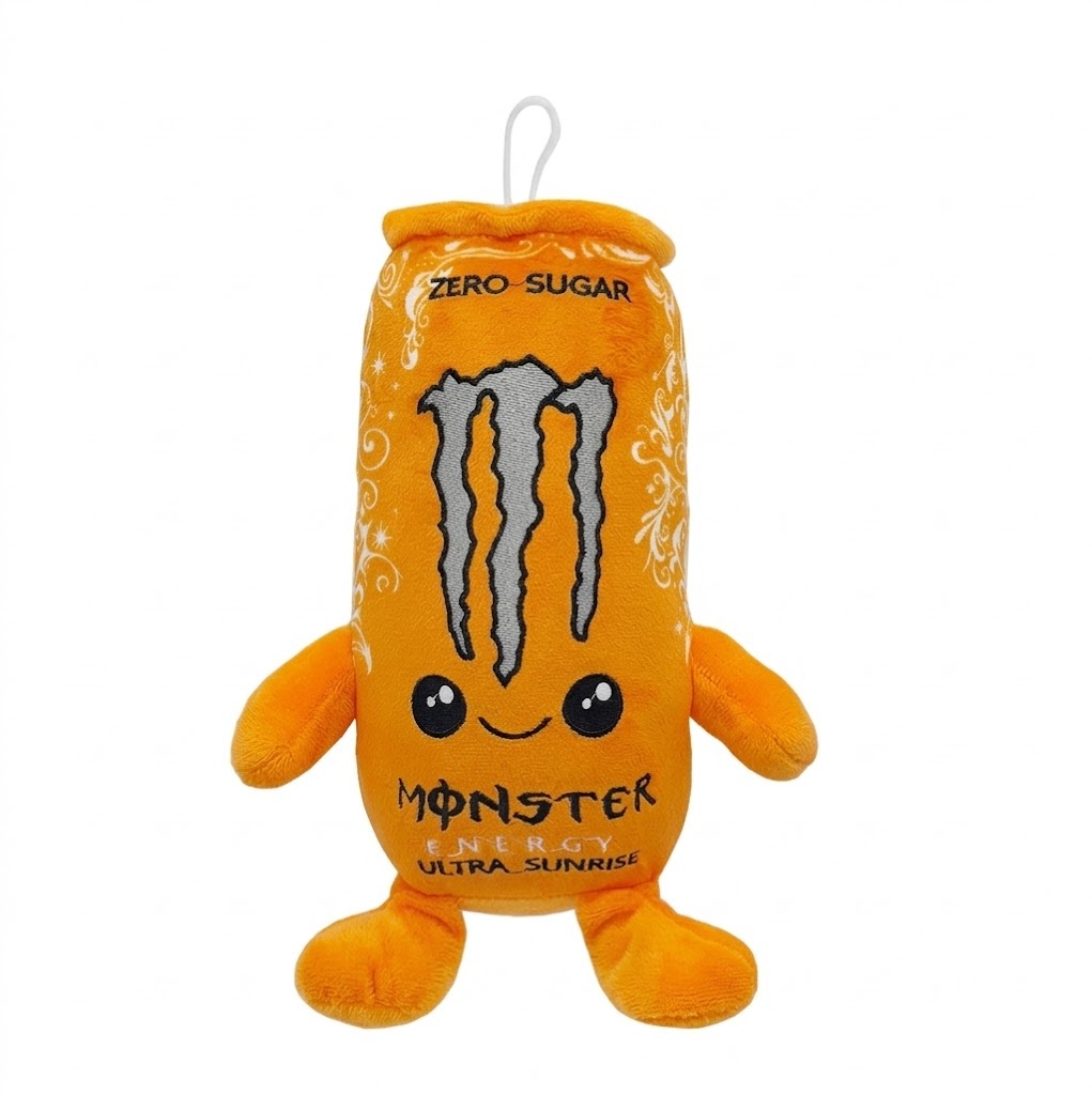 Energy Drink Can Shaped Plush Toy – Soft Soda Can Plushie Pillow, Cool Aesthetic Room Decor & Birthday Gift for Gamer Friends - 