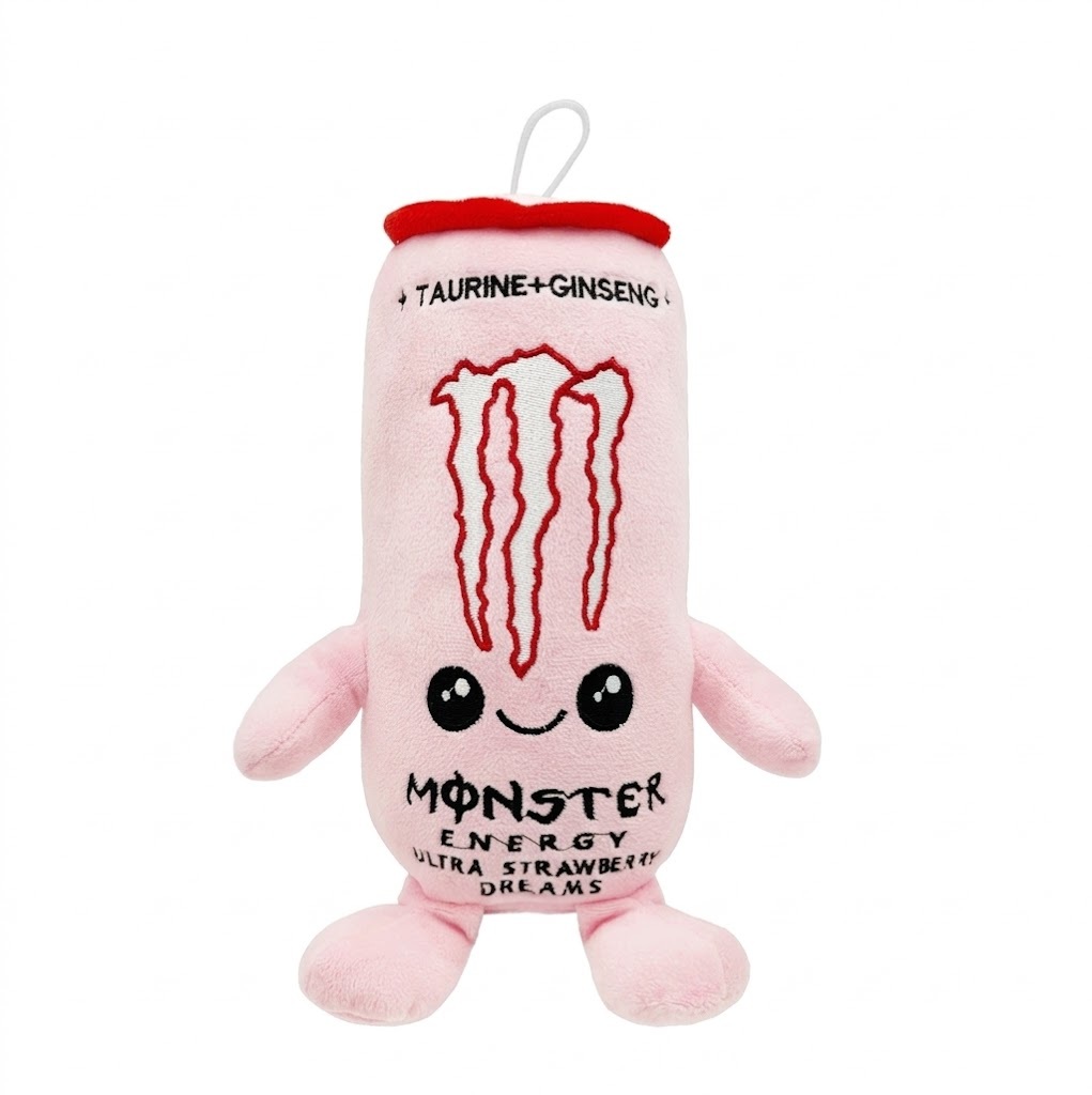 Energy Drink Can Shaped Plush Toy – Soft Soda Can Plushie Pillow, Cool Aesthetic Room Decor & Birthday Gift for Gamer Friends - 