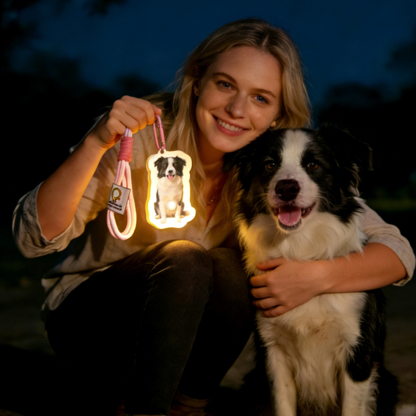 Personalized Cat & Dog Motion Sensor Wall Lamp Custom Pet Photo Night Light for Pet Lover - 