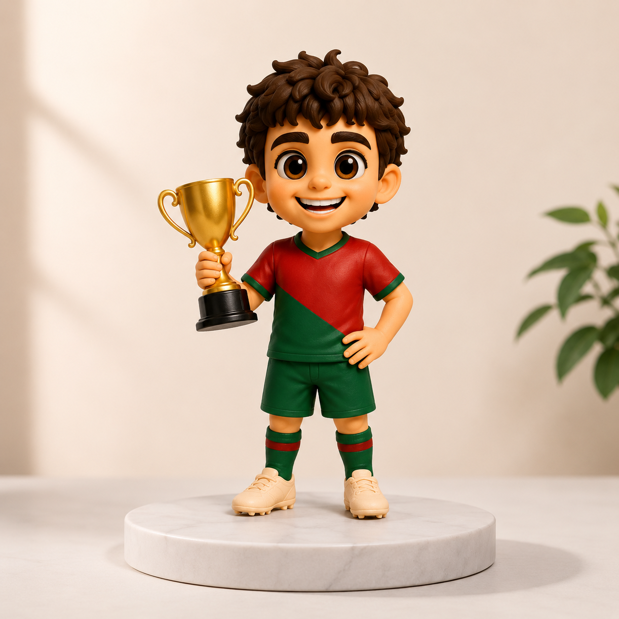 Personalized World Football Style 3D Figure Custom Sports Fan Collectible - 
