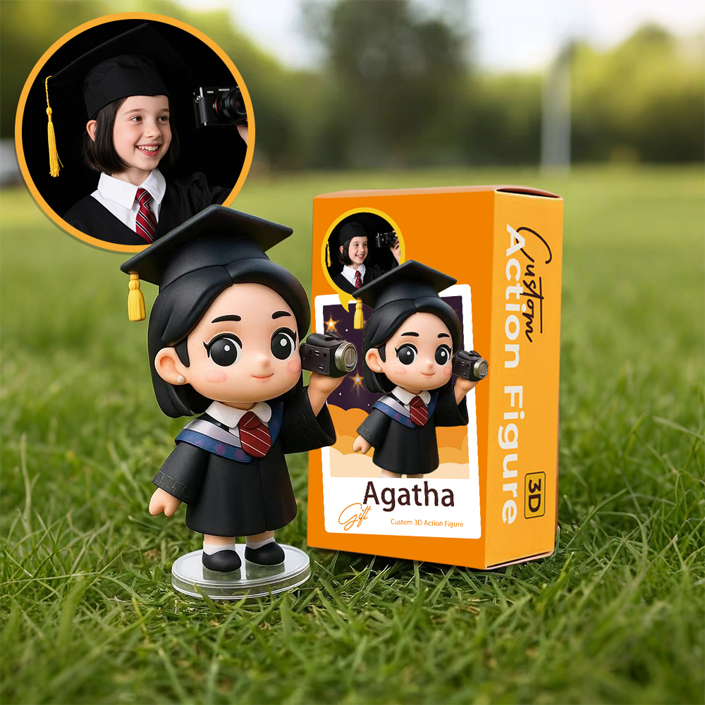 3D Printed Graduation Figure Class of 2025 Edition Turn Your Grad Photo into a 3D Keepsake - 