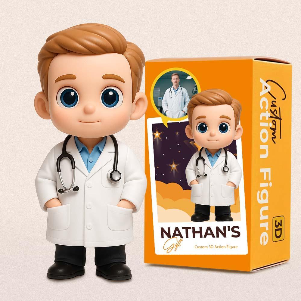Personalized 3D Action Figure Turn Your Photo into a Unique Gift for Doctors - 
