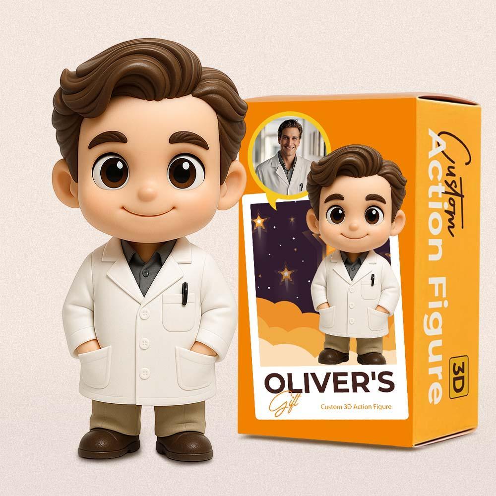 Personalized 3D Action Figure Turn Your Photo into a Unique Gift for Doctors - 