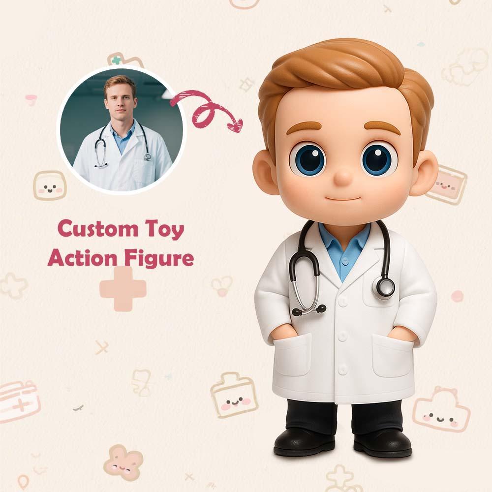 Personalized 3D Action Figure Turn Your Photo into a Unique Gift for Doctors - 