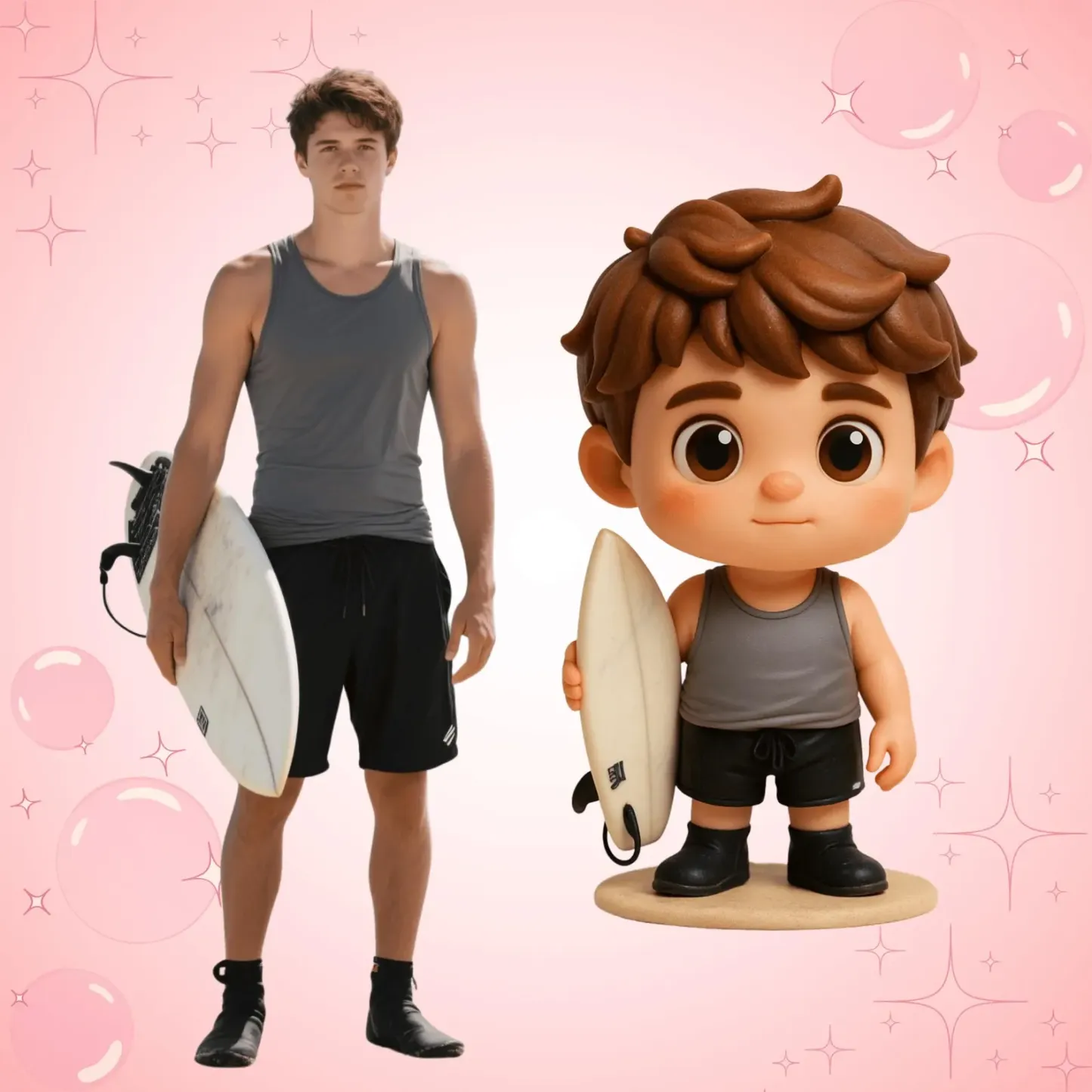 Custom 3D Sports Action Figure Made from Your Photo Perfect Gift for Sport Lovers - 