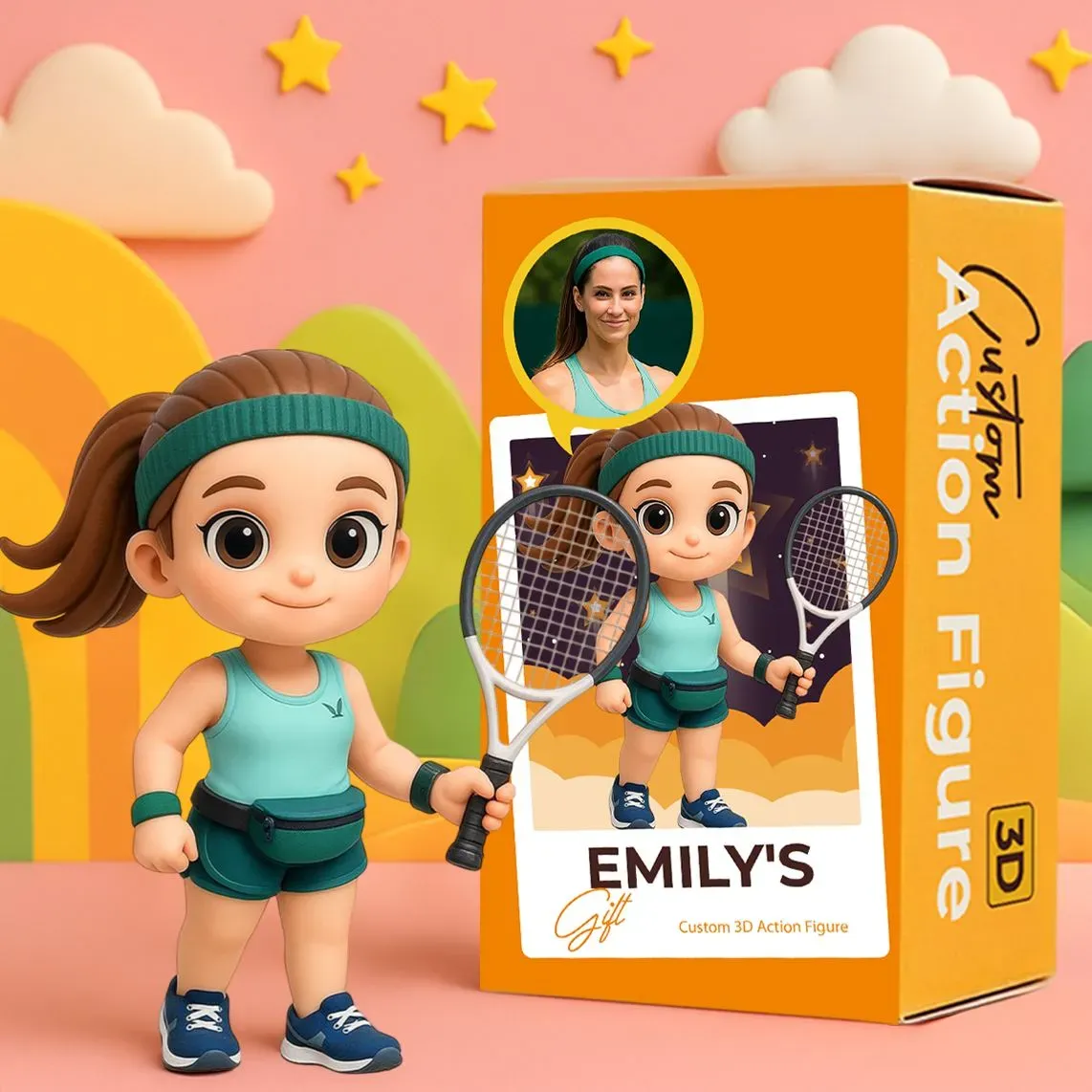 Custom 3D Cute Chibi Figure Exquisite Details Personalized Character Model Fan Creative Gift Collectible Keepsake - 