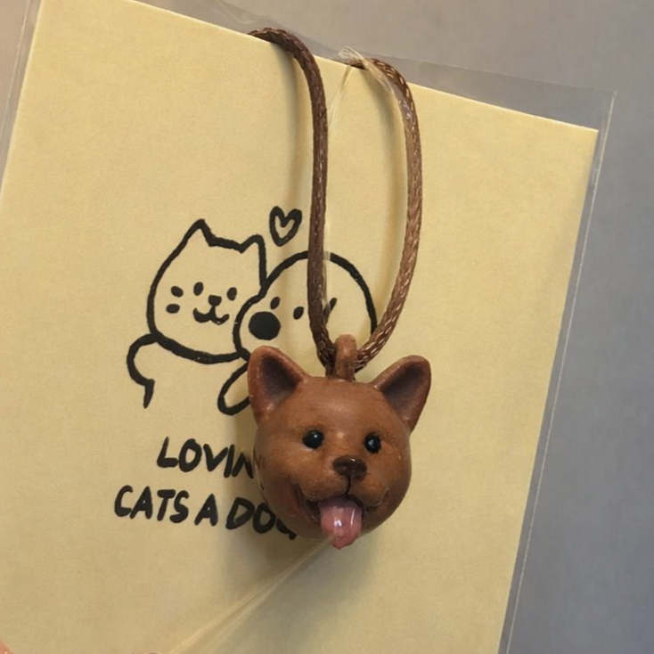 Custom 3D Pet Necklace 3cm Mini Head Figure From Photo Personalized Pendant Gift for Pet Lovers for Dog Cat Owners