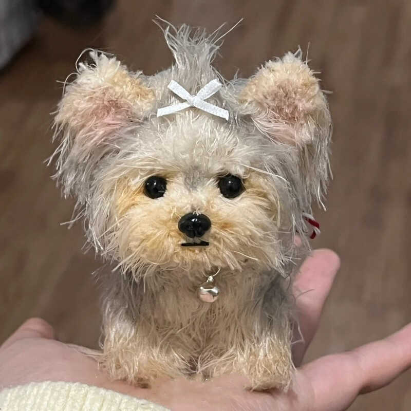 Custom Long-Pile Plush Pet Charm-Personalized Plush Pet Accessory Handmade from Your Photo