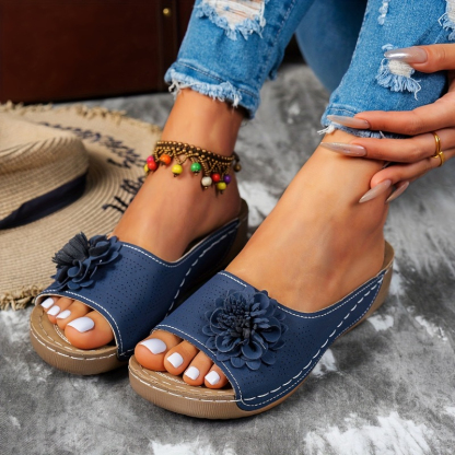 Elegant Floral Sandals with Soft Arch Support