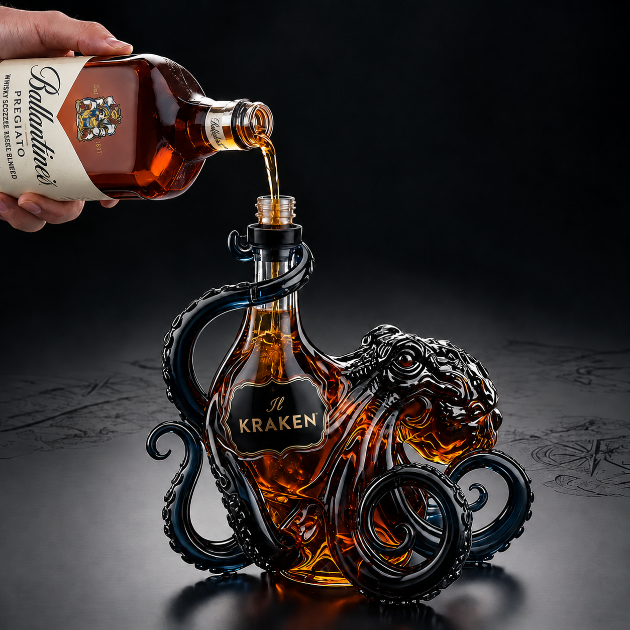 The Kraken Edition 3D RUM Octopus Bottle