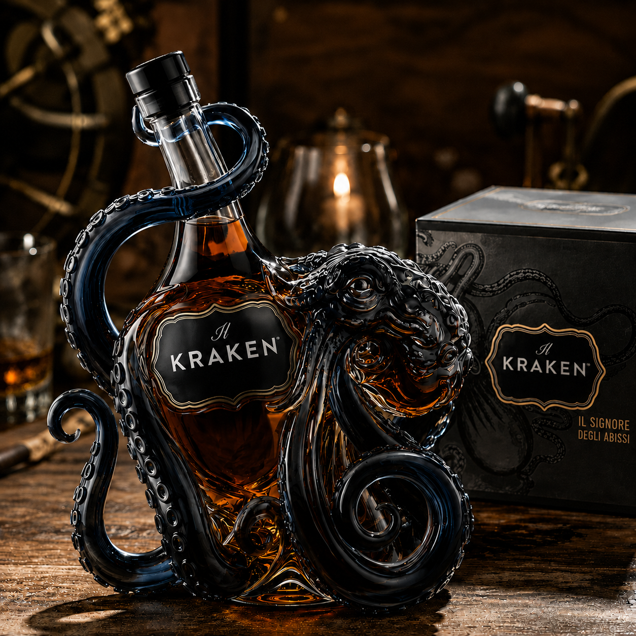 The Kraken Edition 3D RUM Octopus Bottle