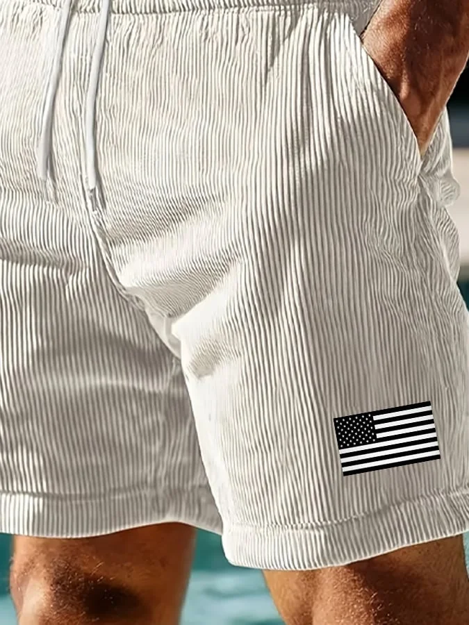 Men's Vintage-Style Simple Corduroy Comfortable Stretch Shorts