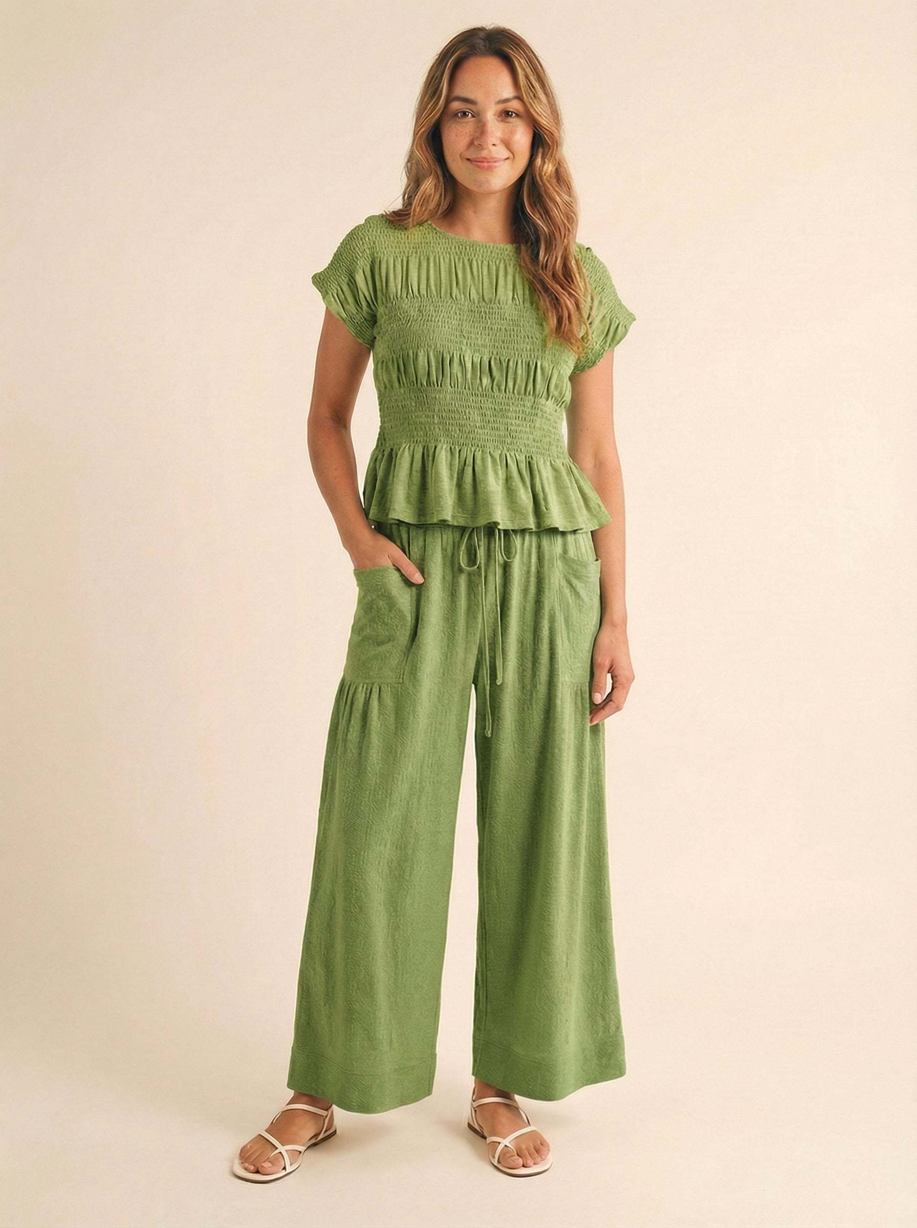 Jardin Linen Blend Two-Piece Set – Relaxed Chic Matching Outfit