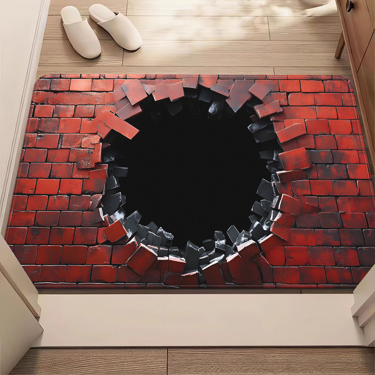 🔥Last Day 75% OFF - 😮Visual Illusion Endless Abyss Pattern HD Printed Non-Slip Doormat👀⭐