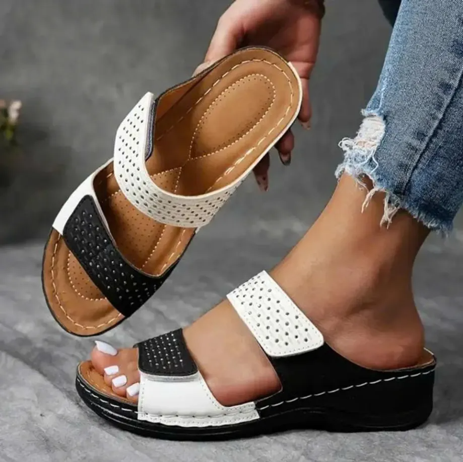 Lightweight wedge sandals with soft cushioning and arch support for women!