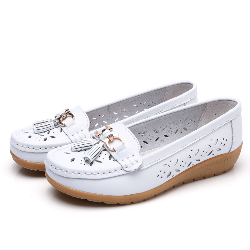Women's hollow soft leather breathable sandals