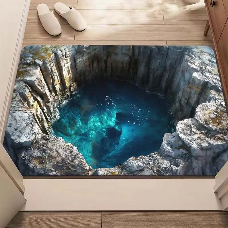 🔥Last Day 75% OFF - 😮Visual Illusion Endless Abyss Pattern HD Printed Non-Slip Doormat👀⭐