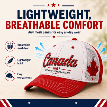 🍁Canada Day Sale - Canada 1867 “True North” Patriotic Trucker Cap