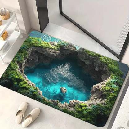 🔥Last Day 75% OFF - 😮Visual Illusion Endless Abyss Pattern HD Printed Non-Slip Doormat👀⭐