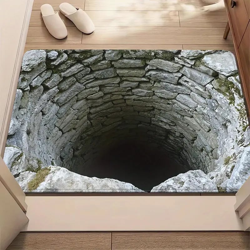 🔥Last Day 75% OFF - 😮Visual Illusion Endless Abyss Pattern HD Printed Non-Slip Doormat👀⭐
