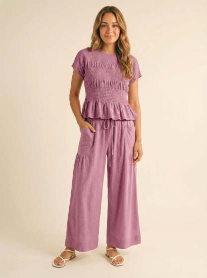 Jardin Linen Blend Two-Piece Set – Relaxed Chic Matching Outfit