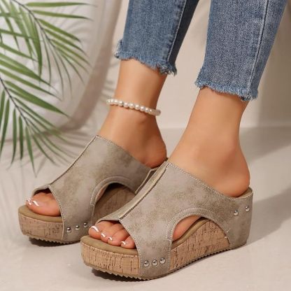 70%Off--Sandals Wedge Heel Women's Summer Comfortable Summer Shoes Traditional Shoes Trainers Barefoot Women's Sandals Wide Feet Elegant Dirndl Shoes