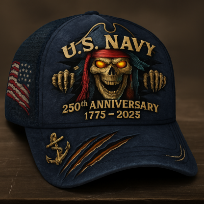U.S. Navy 250th Anniversary Trucker Hat – (Breathable & Lightweight Comfort & Unisex Fit)
