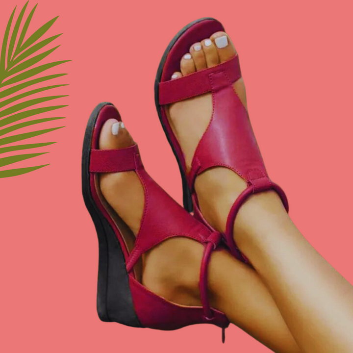 🔥 Last Day 45% OFF Orthopedic Leather Heel Sandals