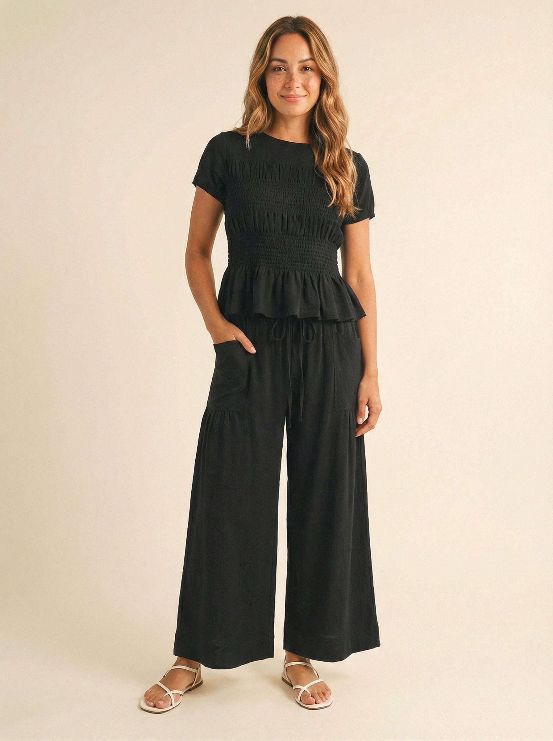 Jardin Linen Blend Two-Piece Set – Relaxed Chic Matching Outfit