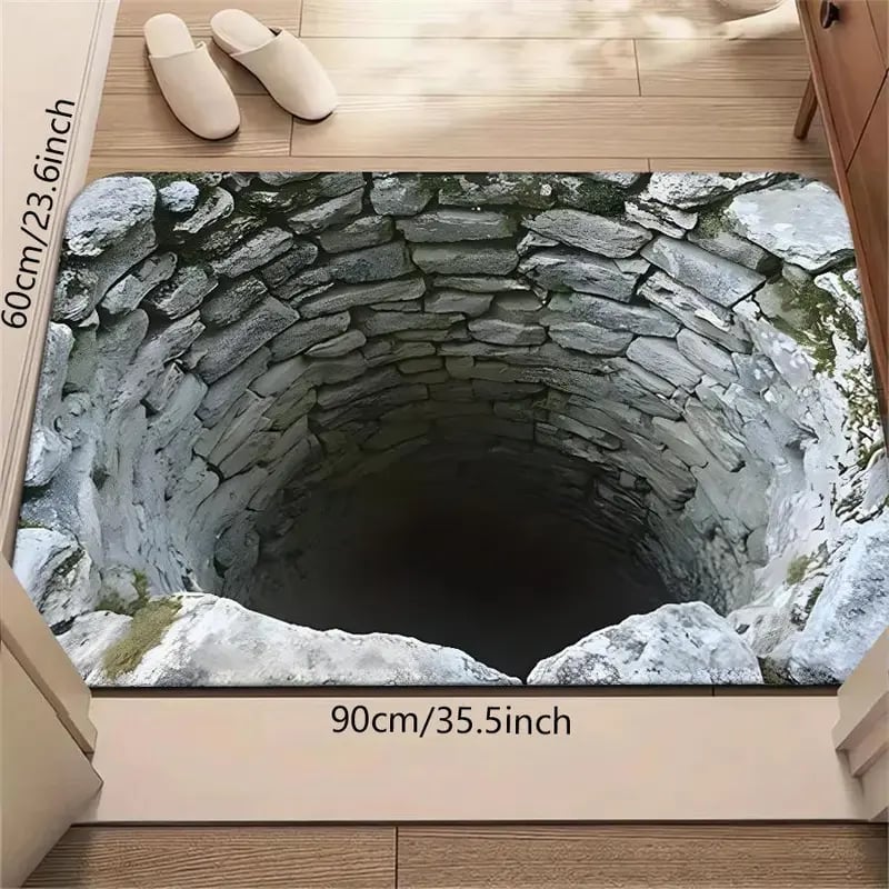 🔥Last Day 75% OFF - 😮Visual Illusion Endless Abyss Pattern HD Printed Non-Slip Doormat👀⭐