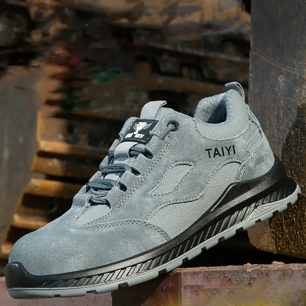 Steel Toe Shoes Lightweight Work Boots Men Women Comfortable Industrial Breathable Safety Construction Sneakers Indestructible