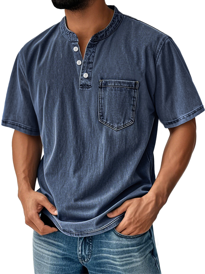 Effortless Rugged Style🌲Men Can’t Get Enough of This Cozy Henley Shirt