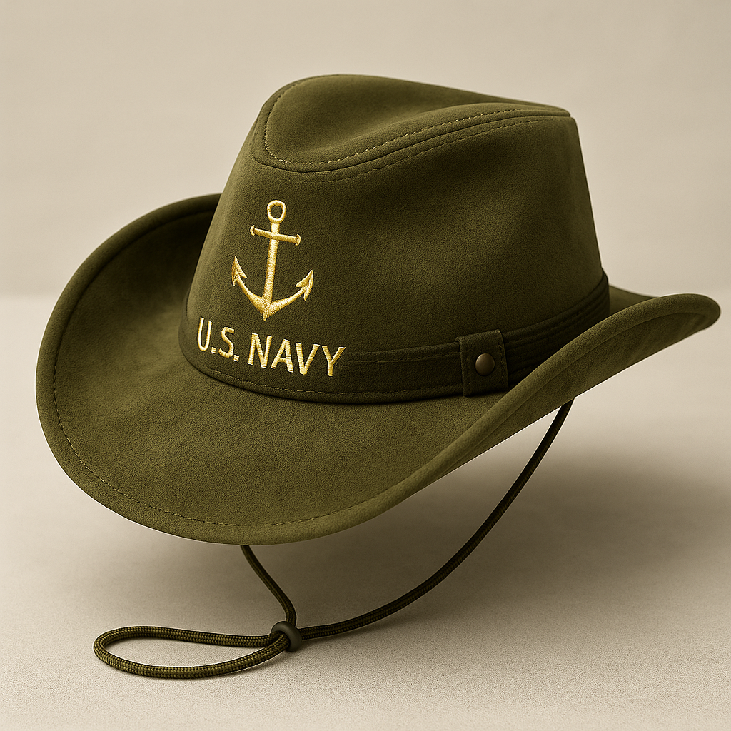 U.S. NAVY 250th Anniversary Suede Cowboy Hat