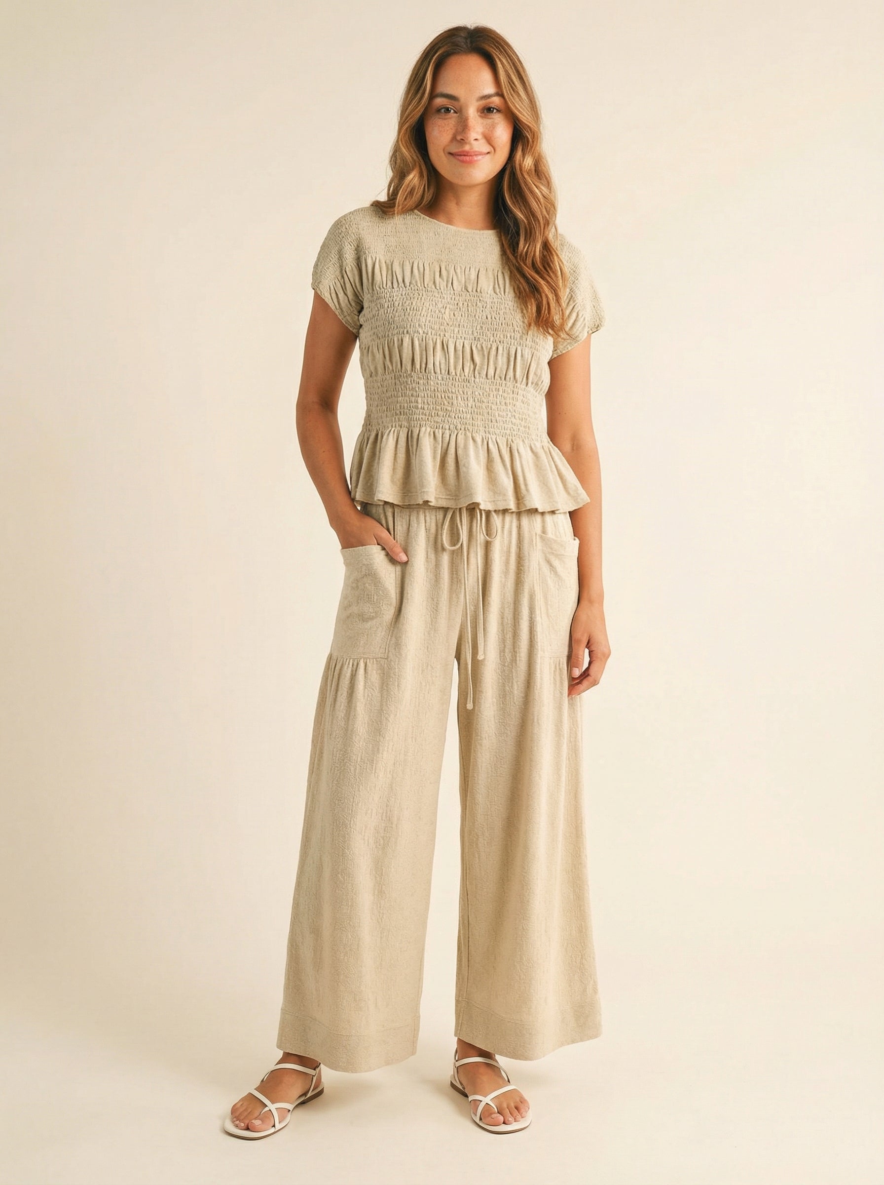 Jardin Linen Blend Two-Piece Set – Relaxed Chic Matching Outfit