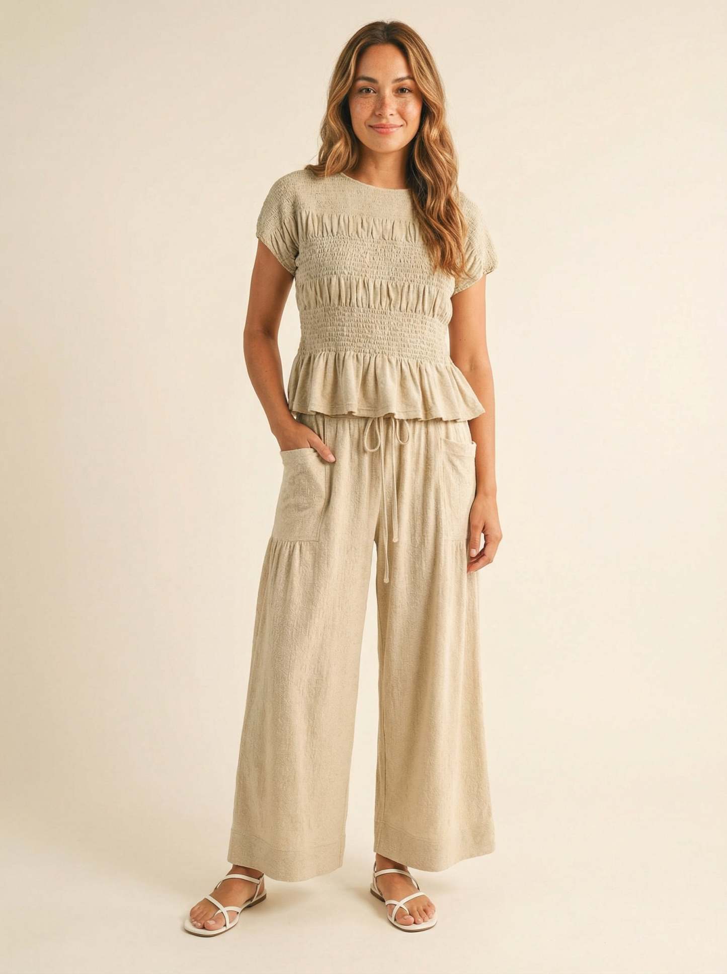 Jardin Linen Blend Two-Piece Set – Relaxed Chic Matching Outfit