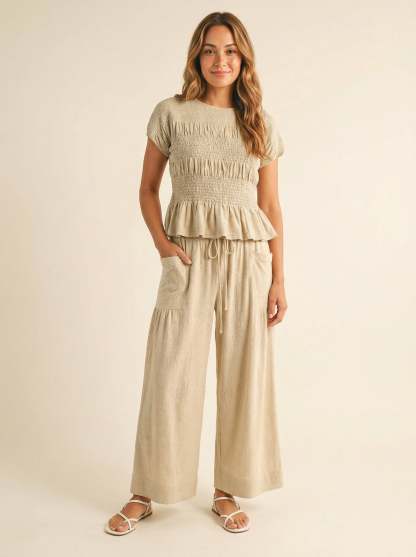 Jardin Linen Blend Two-Piece Set – Relaxed Chic Matching Outfit