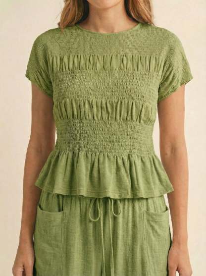 Jardin Linen Blend Two-Piece Set – Relaxed Chic Matching Outfit