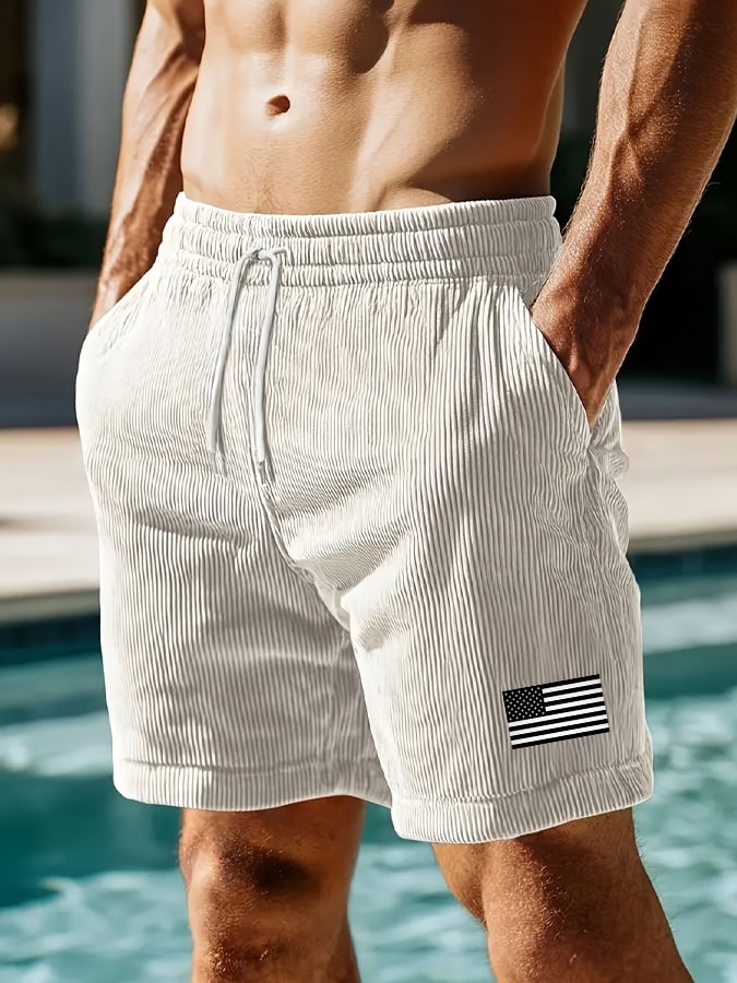 Men's Vintage-Style Simple Corduroy Comfortable Stretch Shorts