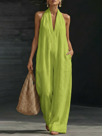 Minimalist And Elegant Cozy Linen Jumpsuit