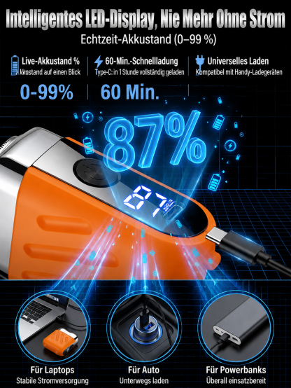 Rotary Dual-Ring Electric Shaver
