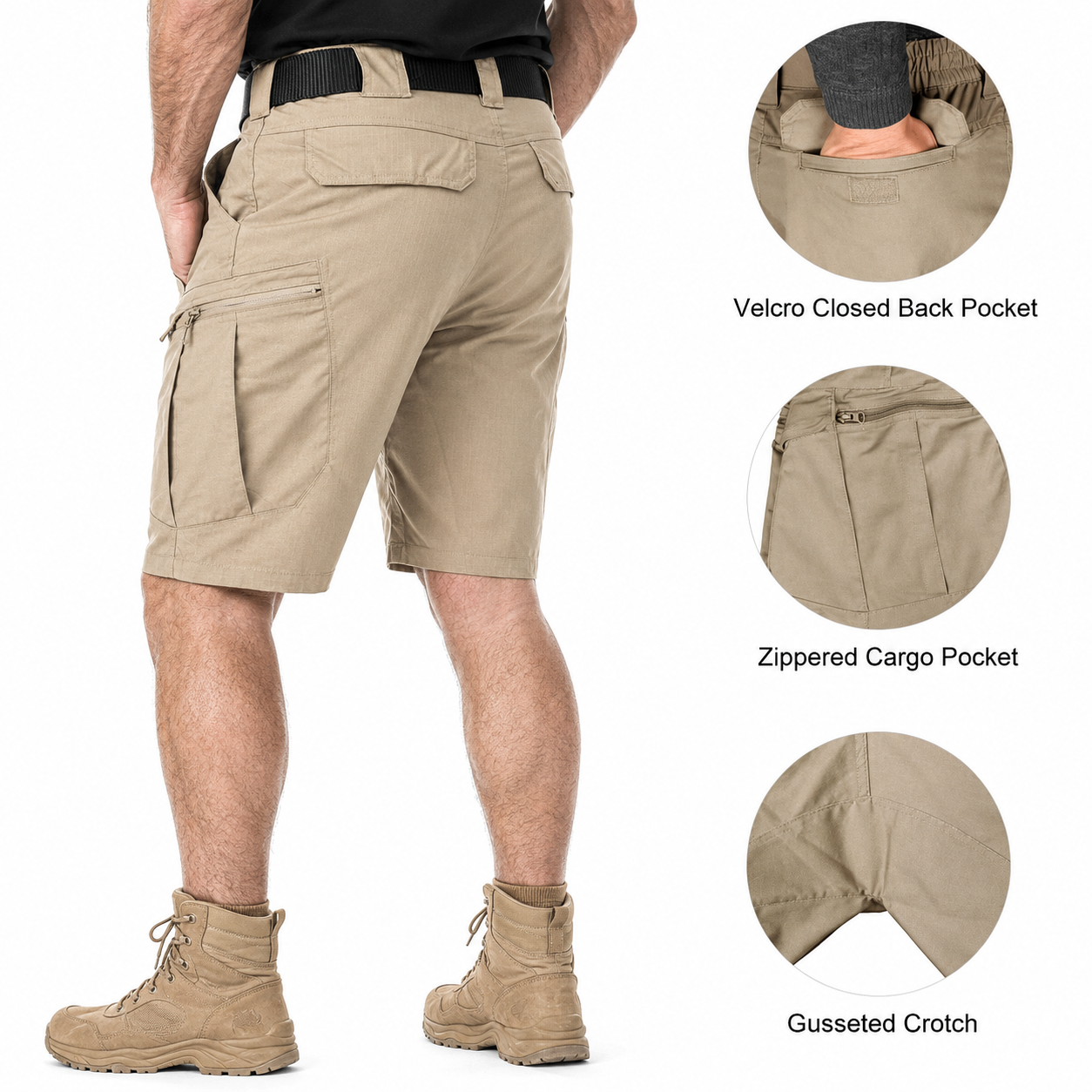 Men’s Tactical Cargo Shorts with Stretch, Storage & Comfort - Buy 2, Get Free Shipping