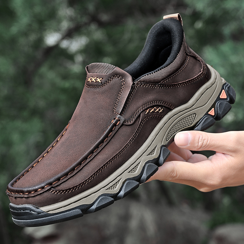 ⏰Promotion 68% OFF - Men's Orthopedic Hands-Free Genuine Leather Slip On Loafers