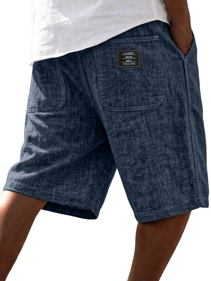 Men's Casual Linen Blend Summer Shorts