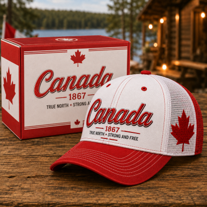 🍁Canada Day Sale - Canada 1867 “True North” Patriotic Trucker Cap