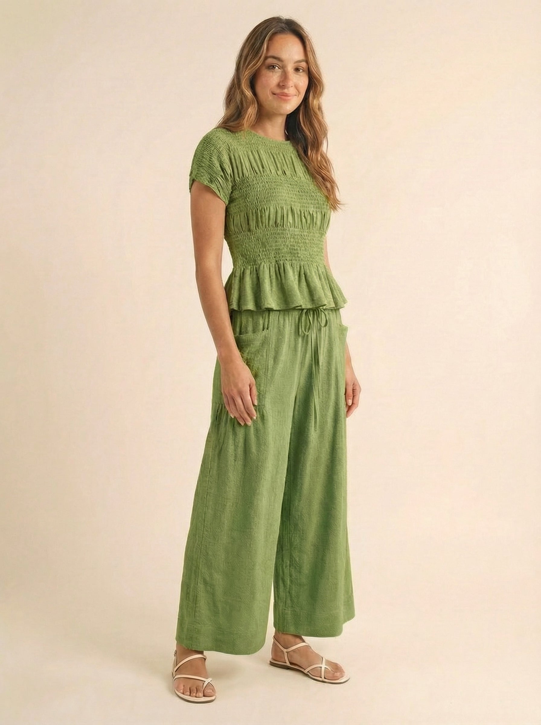 Jardin Linen Blend Two-Piece Set – Relaxed Chic Matching Outfit