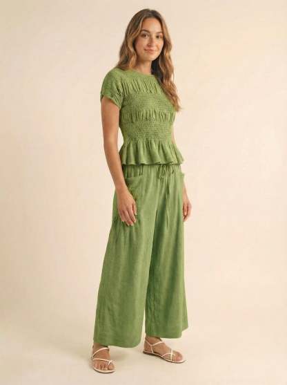 Jardin Linen Blend Two-Piece Set – Relaxed Chic Matching Outfit